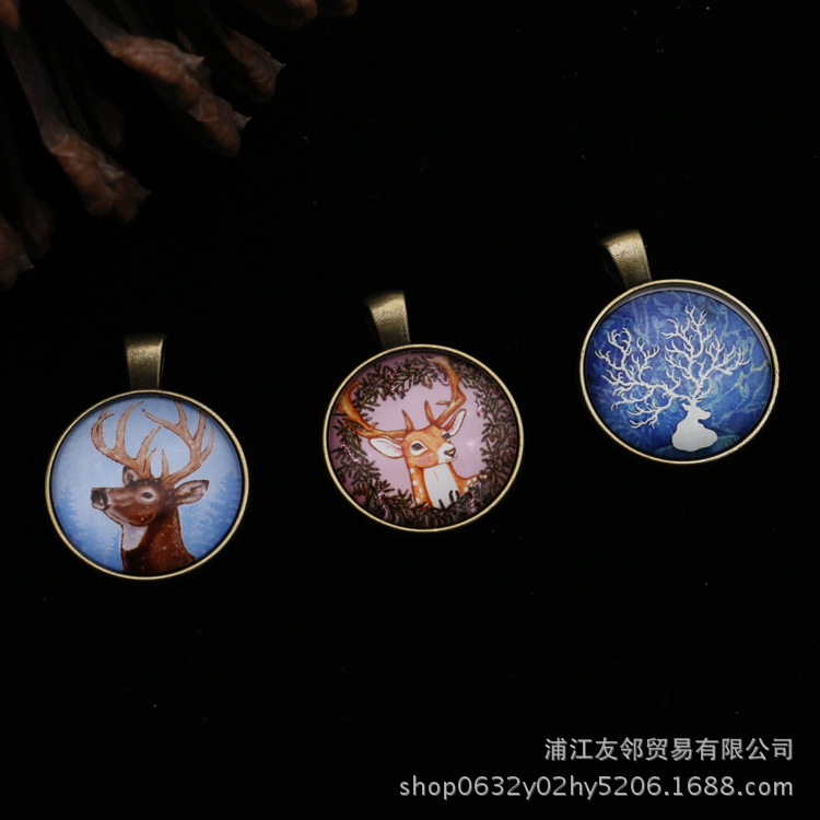 Picture of Gem glass patch wholesale round DIY jewelry refrigerator magnet eyes