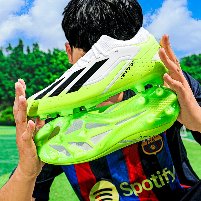 2025 New Cross-Border Large Size Football Shoes for Men and Women, Adult Students, Long Spikes Ag Broken Spikes Training Shoes and Sneakers Wholesale