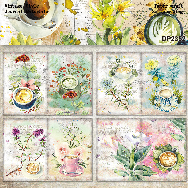 Picture of A5 single-sided pattern paper DIY album scrapbook Journal material paper card making background paper DP2352