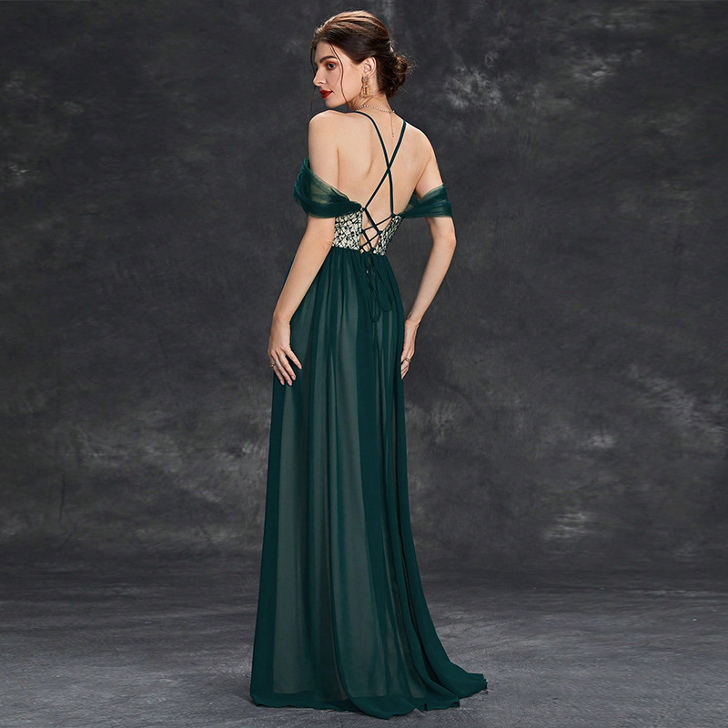 Picture of New Spring Long Evening Dress, Fashionable Strap Style for Annual Meeting and Party Hostess, Slimming Dress for Women