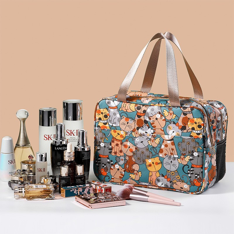 Picture of Double-Layer Large-Capacity and Good-Looking Storage Bag for Travel, Portable Toiletry Bag, Simple Waterproof and Stowable Cosmetic Bag