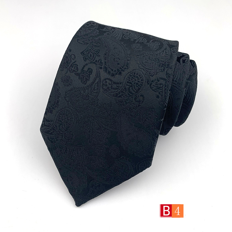 Picture of Tie Men's Polyester Jacquard Fabric Tie Cashew Flower Paisley 18 Color Men's Tie Factory Wholesale