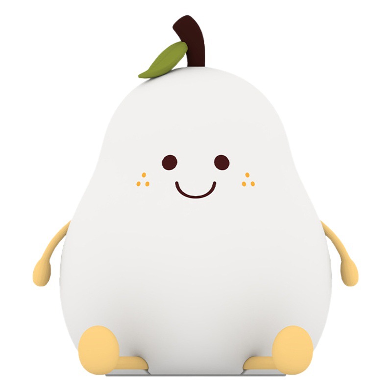 Immortal Pear Night Light Colorful Cute Children's Bedside Pat Lamp Annual Party Gift New Year Cartoon Atmosphere Night Light