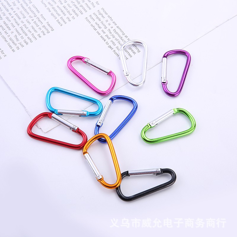 Picture of No.5 Mountaineering Buckle Aluminum Alloy D-shaped Hanging Buckle Outdoor Rock Climbing Safety Buckle Spring Hook Luggage Backpack Hook
