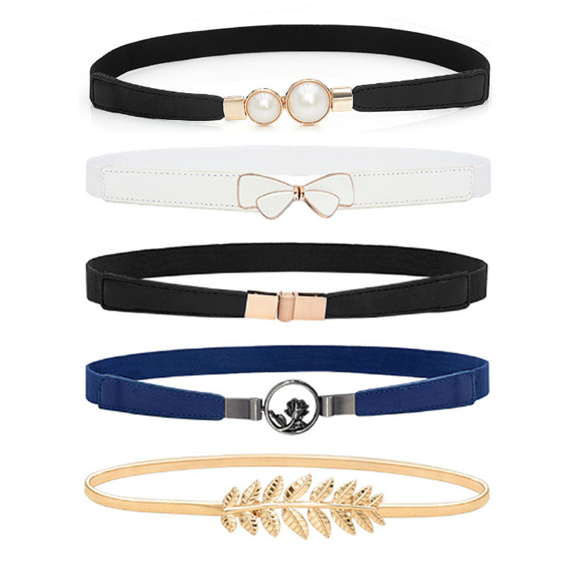 Picture of Simple Fashion Elastic Buckle Women's Thin Belt Women's Skirt Decorative Belt Elastic Belt with Belt