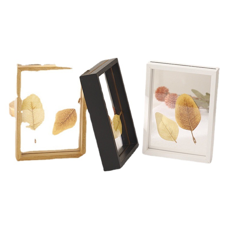Retro Specimen Double-Sided Acrylic Photo Frame Creative Transparent Double-Sided Glass Table Hanging Wall Display Photo Frame Wholesale