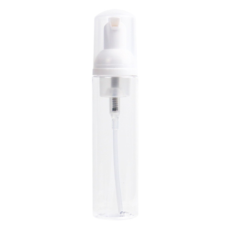 Spot 30ml Transparent Press Foaming Bottle Packaging Material 60ml Facial Cleanser Sub-Bottle Pet Cleansing Mousse Foam Bottle