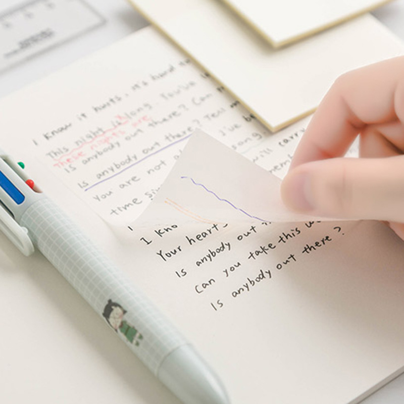 Picture of Internet celebrity transparent sticky note for students ins style note stickers translucent creative note paper stationery