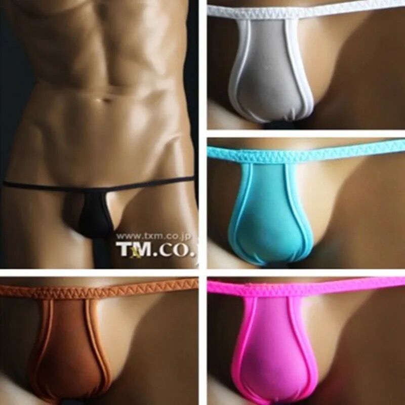 2021 New Men's Boys Low Waist Sexy Thongs Thin Breathable Men's T-Pants One-piece Thin Belt Men's Underwear