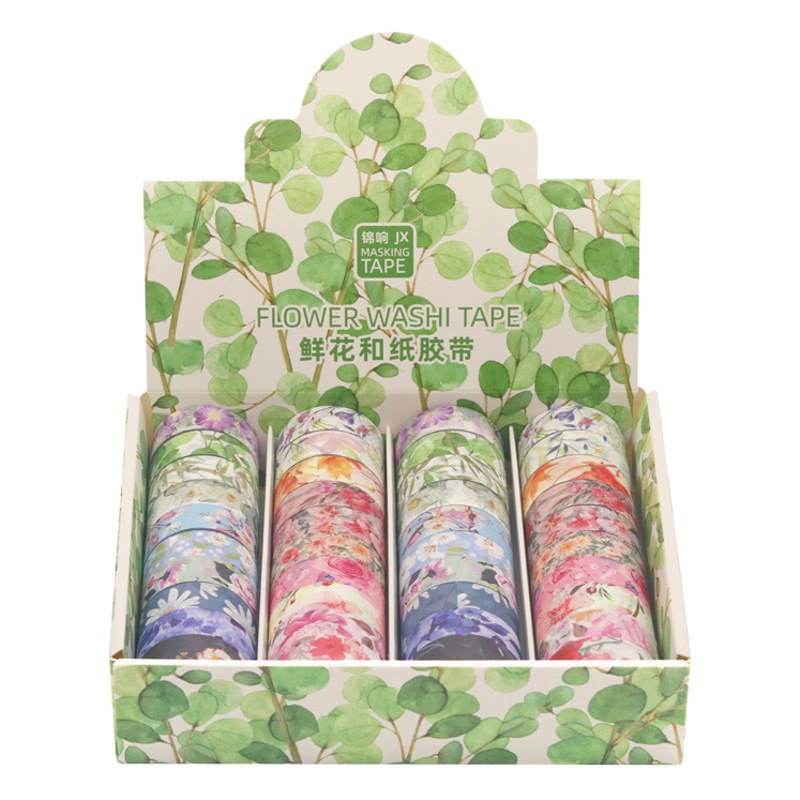 Amazon supply DIY decorative hand account 40 volumes of large boxes of flowers and paper tape cross-border wholesale