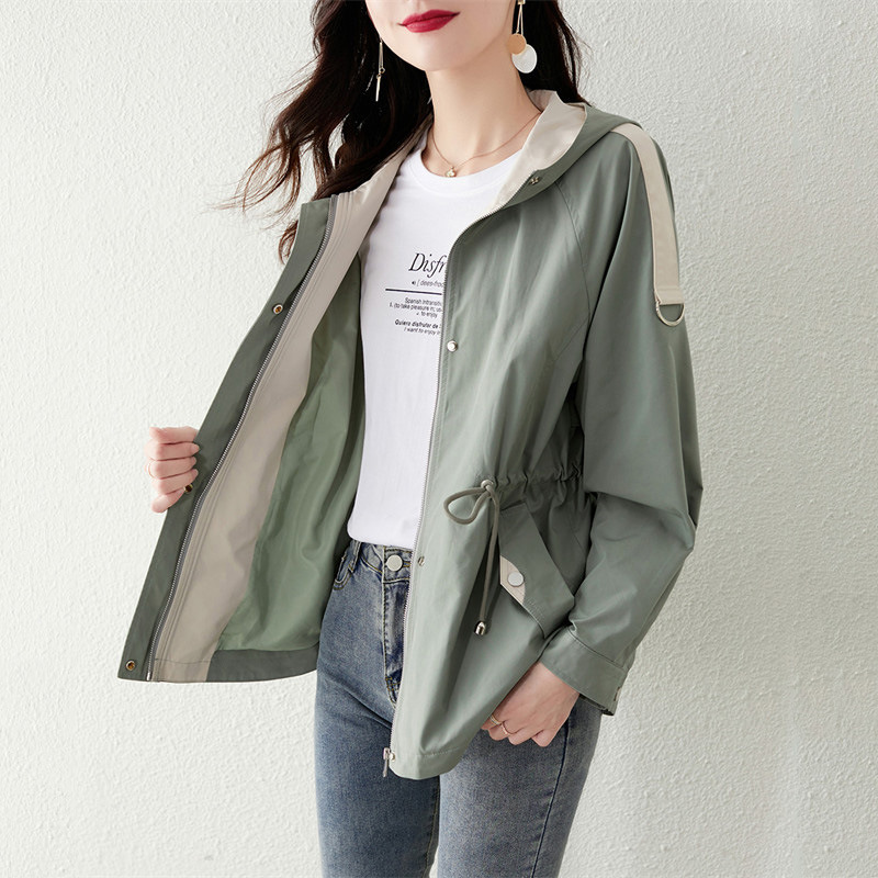 Picture of Sense Short Coat Women's Small 2025 Spring and Autumn New Korean-style British-style Casual Hooded Coat Women