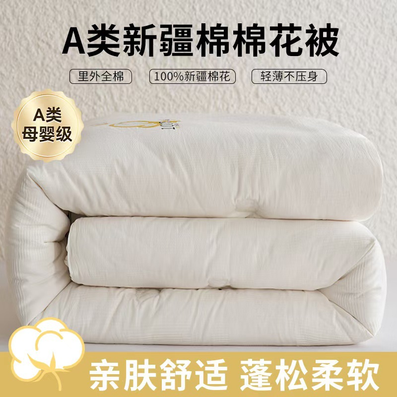 Picture of Class A Xinjiang Cotton Quilt 100 Pure Cotton Quilt Long-staple Cotton Spring and Autumn Quilt Thickened Winter Quilt Single Double Household
