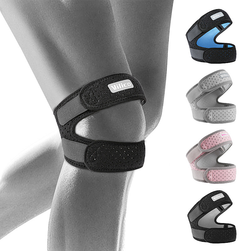 Outdoor sports patella belt two-way adjustable breathable lint-free OK cloth running basketball shock absorption sports knee protector