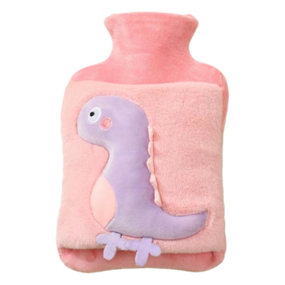 Picture of Cartoon Pvc Hot Water Bottle Filled with Water, Thickeneded Explosion-Proof Ring, Warm Hand Treasure, Removable and Washable Baby Warmer, Wholesale Dinosaur