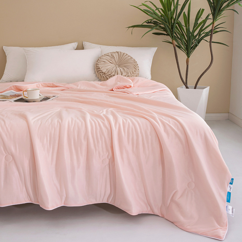 Picture of Summer quilt class a maternal and infant grade cool silk summer cool quilt watermelon quilt solid color air conditioning quilt washable summer ice silk thin quilt