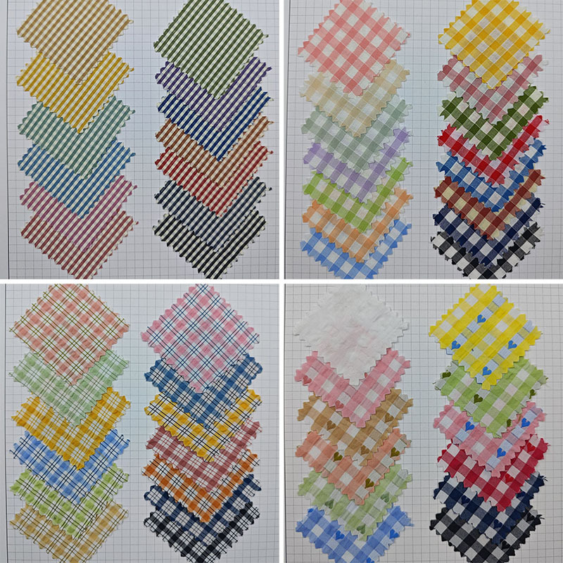 2025 New Yarn-Dyed Striped Plaid Fabric Export Dresses for Men and Women Shirts Workwear Children's Clothing Fabrics in Stock