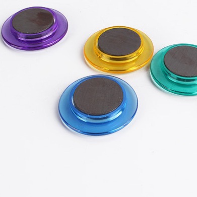 Picture of Color transparent magnetic particles magnet magnetic buckle magnetic beads teaching magnet blackboard magnetic buckle magnetic particles 10/row 20mm