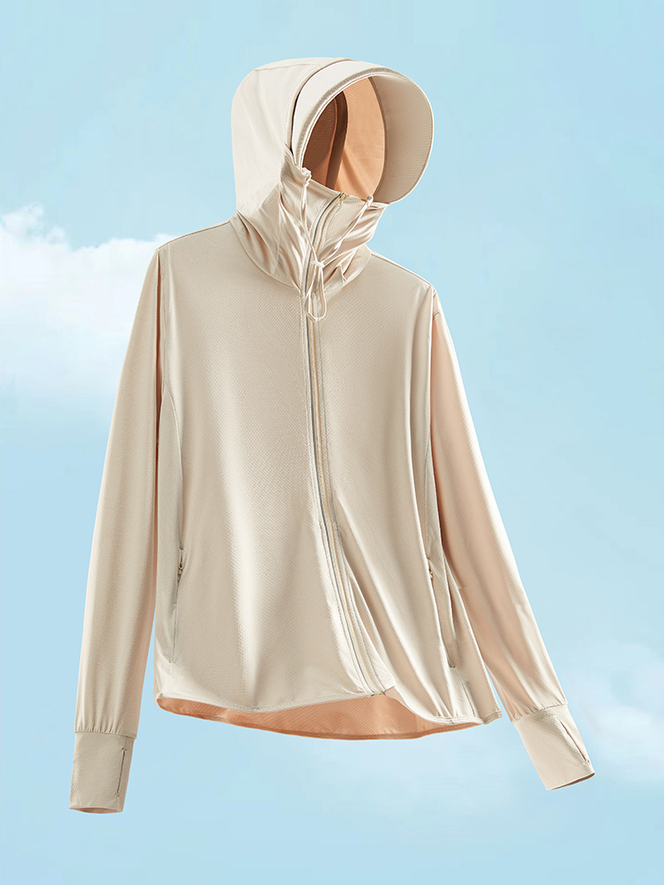 New outdoor sunscreen clothing summer cool anti-ultraviolet breathable hooded thin couple sunscreen clothing UPF50