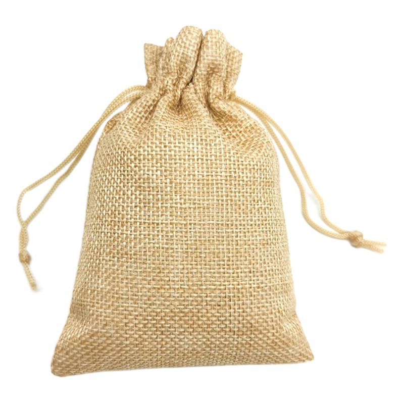 Cross-border supply beige burlap bag small bag dog shit sugar bag color imitation sack bag