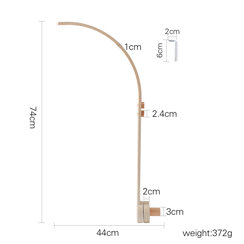 Picture of Amazon Wooden Baby Bed Bell Bracket Rotatable Baby Comforting Bracket Floor Hanging Wooden Bed Bell Toy
