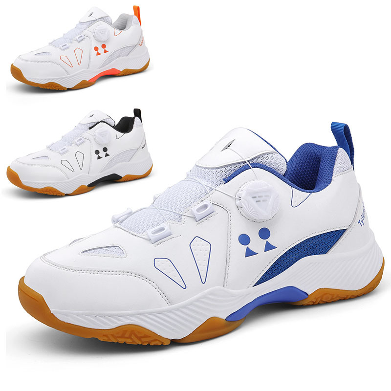New Badminton Shoes Men's Couple's Swivel Buckle Youth Volleyball Shoes Breathable Non-slip Comprehensive Sports Training Shoes
