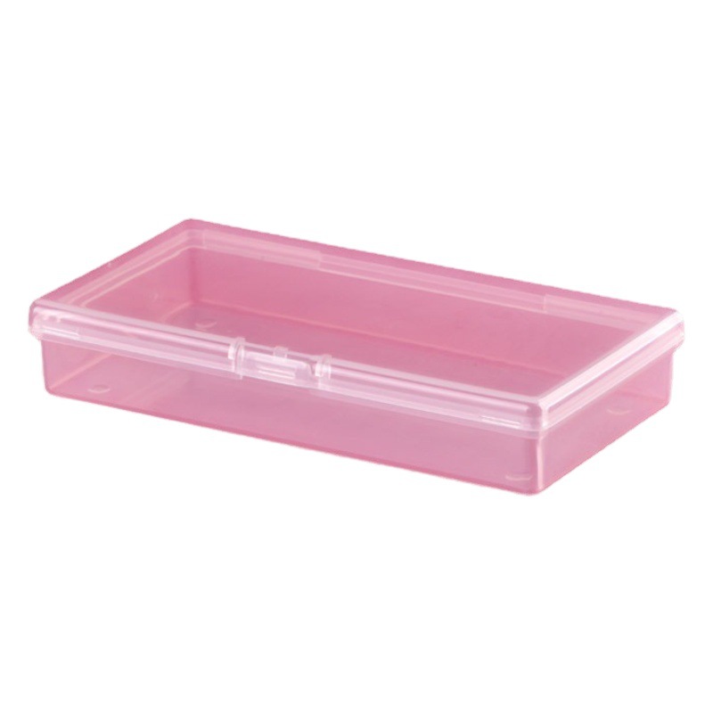 Rectangular PP plastic box fishing gear accessories components storage packaging empty box with lid transparent small box factory in stock