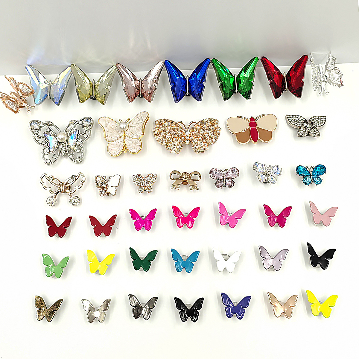 Dopamine Girl Hole Shoes Buckle Metal Butterfly Shoe Buckle Detachable DIY Garden Shoes Accessories Shoe Flower