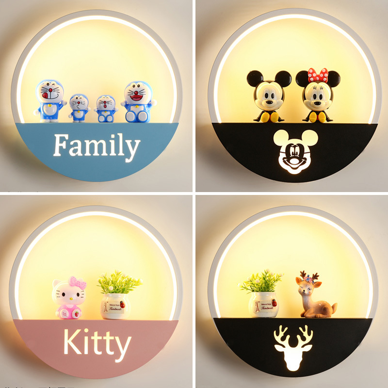 Wall Lamp Bedroom Bedside Lamp Wall Lamp Modern Simple Creative Warm Stair Wall Lamp Nordic Children's Room Internet Celebrity Wall Lamp