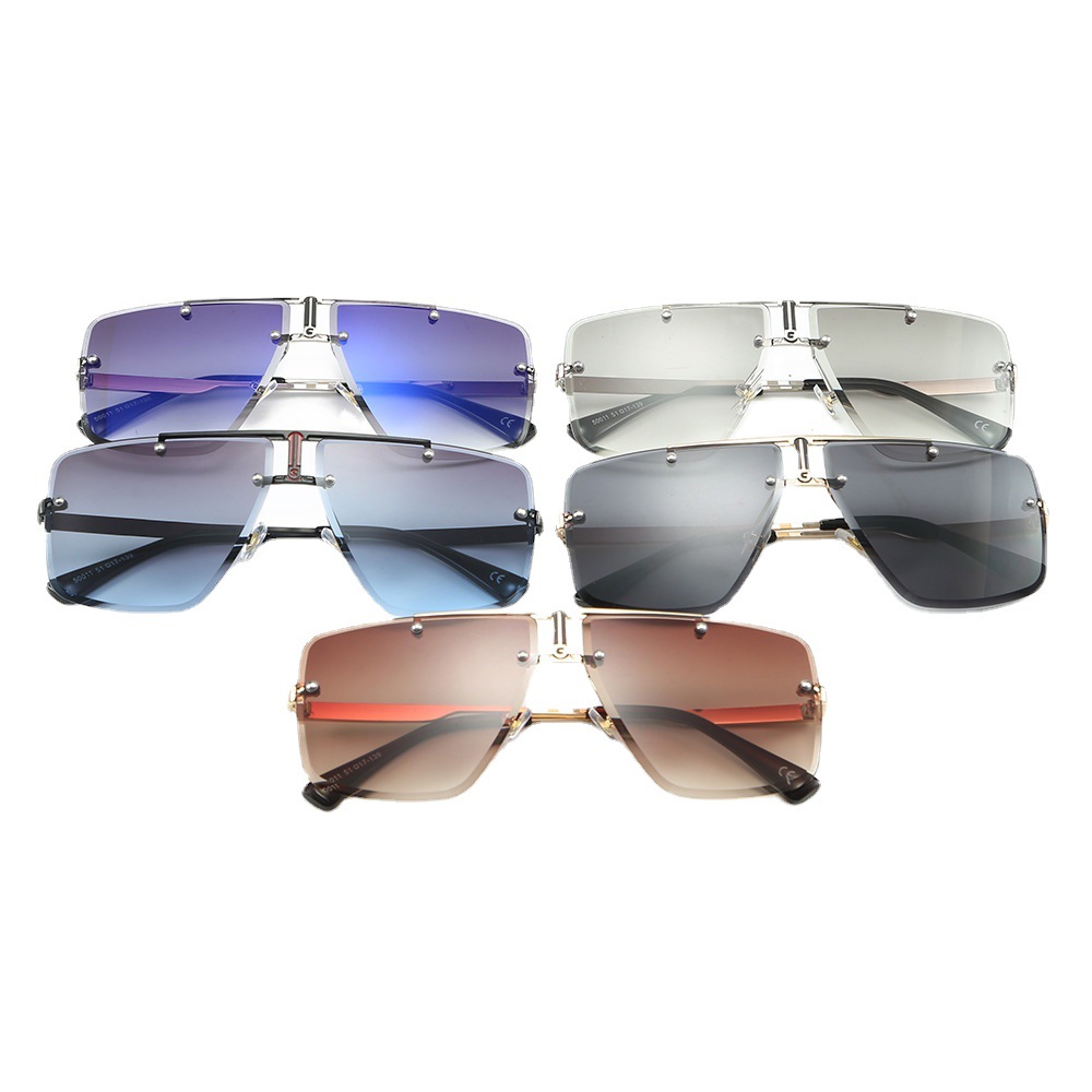 Picture of Men's Square Cut Edge Sunglasses 2019 European and American Trend Cover Glasses Driving Fashion Sunglasses 5011Uv400