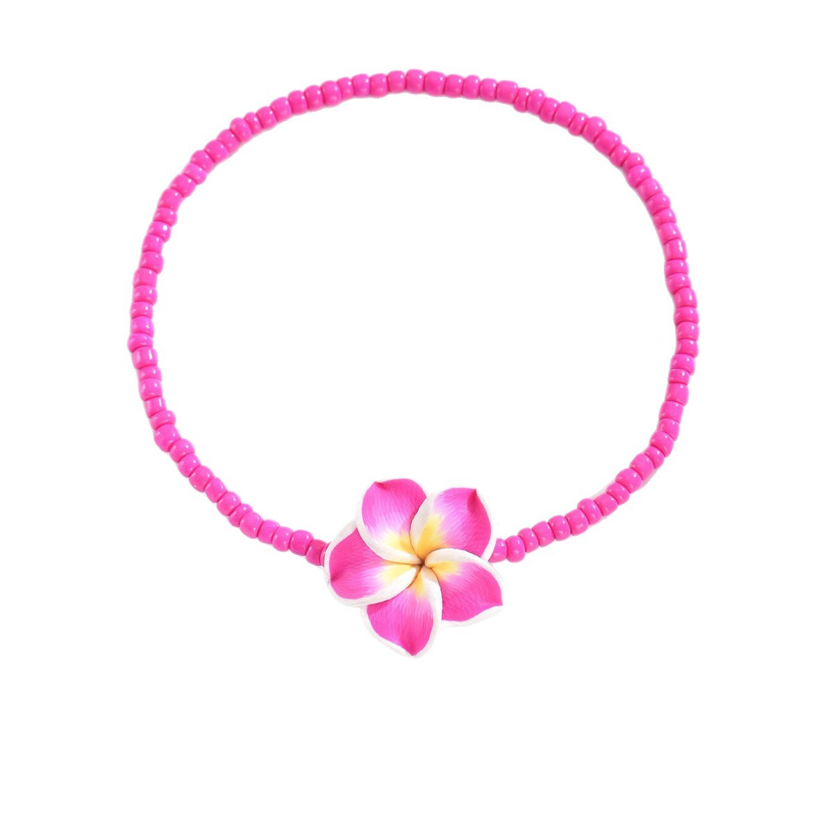 Picture of European and American Cross-Border Bohemian Style Summer Beach Travel Rice Beads Soft Pottery Flower Anklet Versatile Fashionable Foot Accessories for Women