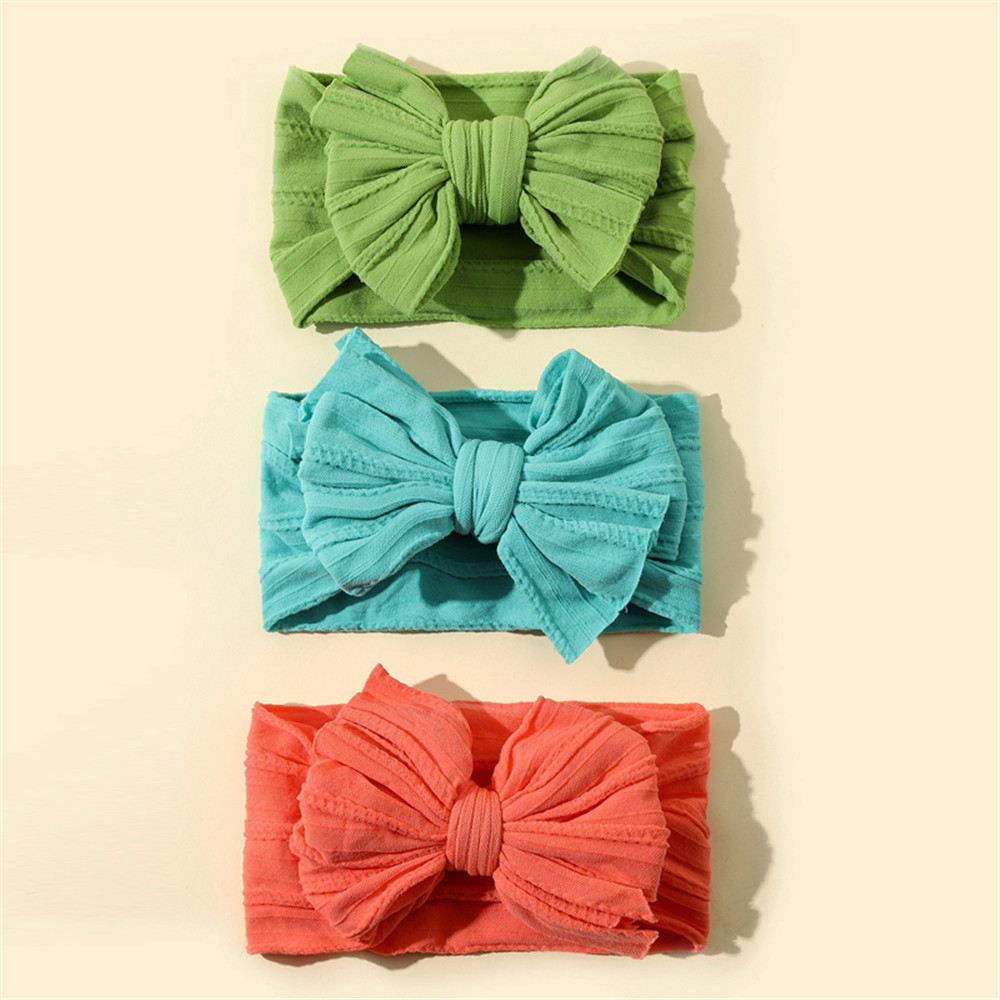 Picture of Baby Hair Band Children's Jacquard Super Stretch Headband Baby Nylon Fabric Bow Hair Accessories Set