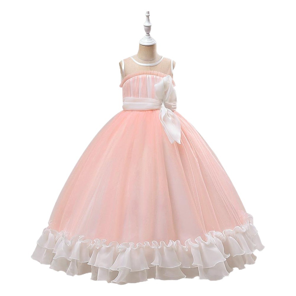 Girls' Dress Long Princess Dress Wedding Dress Tutu Dress Flower Girl Host Piano Performance Costume Children's dress