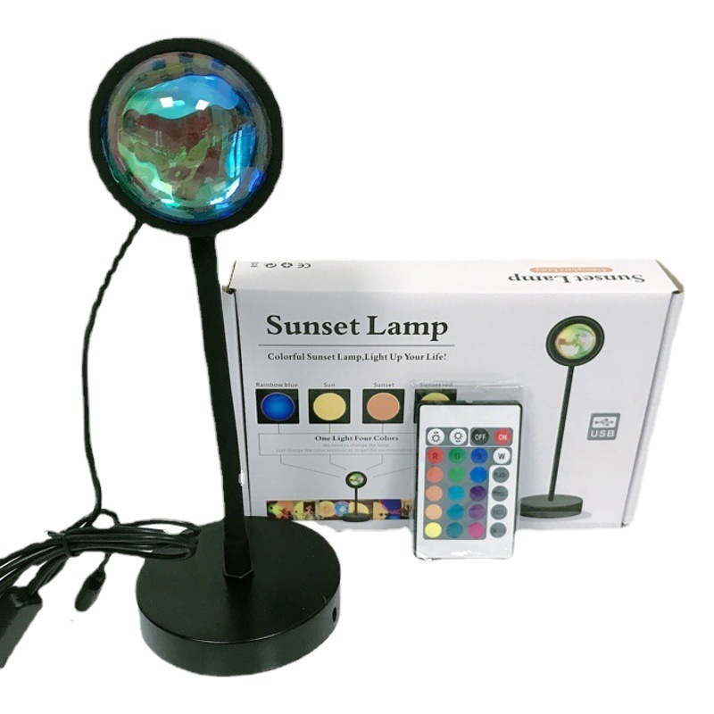 Sunset Sunset Lamp Floor-Standing Creative Metal Table Lamp Sunset Led Projection Lamp Accessible Luxury Ins Style Table Lamp Atmosphere Lamp