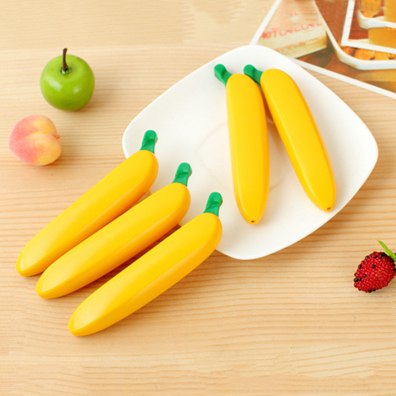 Creative Pen banana shape ballpoint pen simulation Press plastic children cartoon toy banana pen