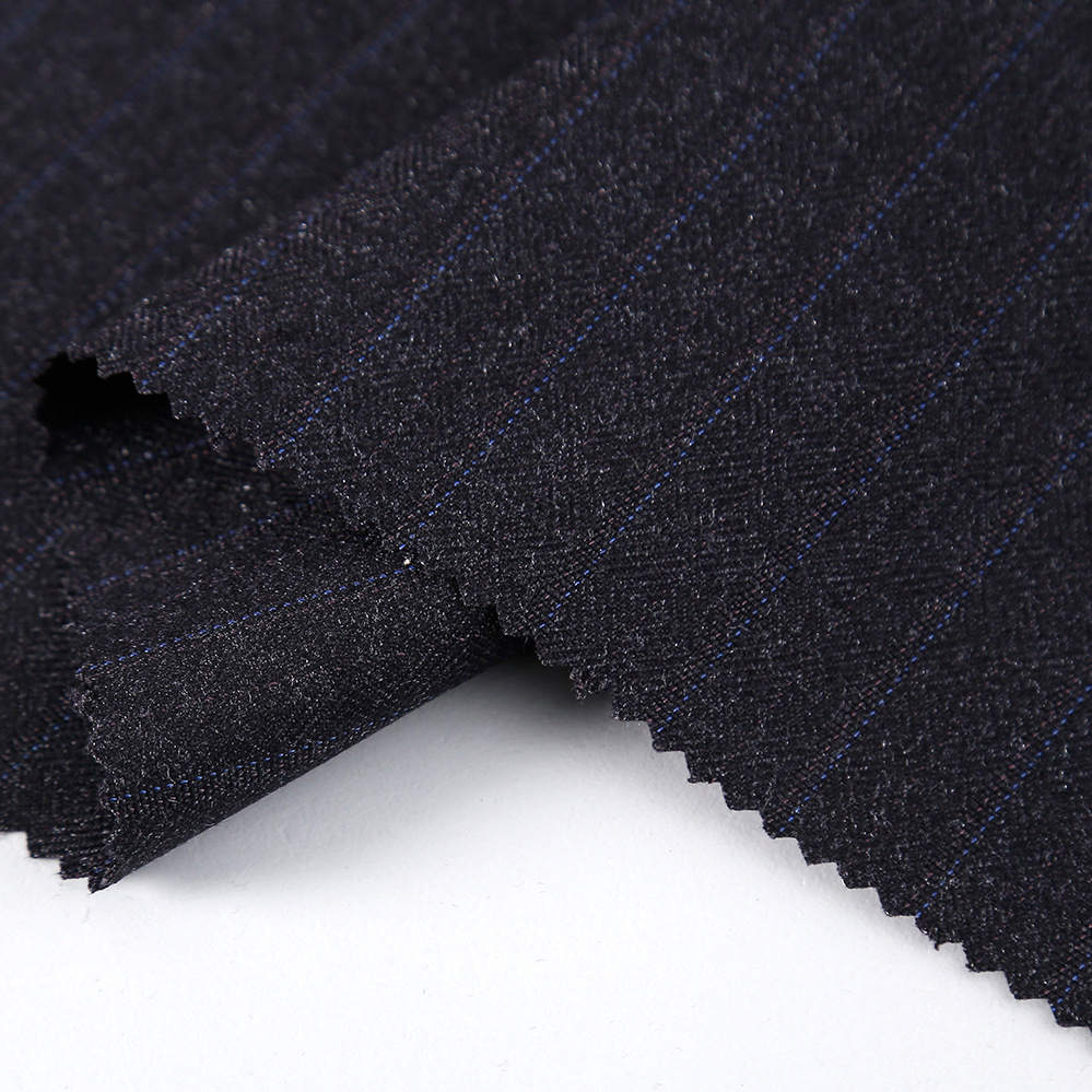 Picture of Premium Suit Fabric Tr Striped Uniform Fabric Tr Fabric High-Grade Gray Blended Pants Suit Fabric 6136