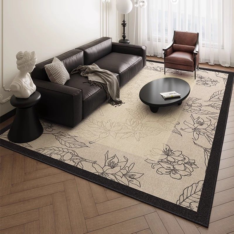 French Style Carpet Living Room 2024 New Entry Luxury Retro High-end Household Antique Bedroom Floor Mat Non-slip and Dirty-resistant