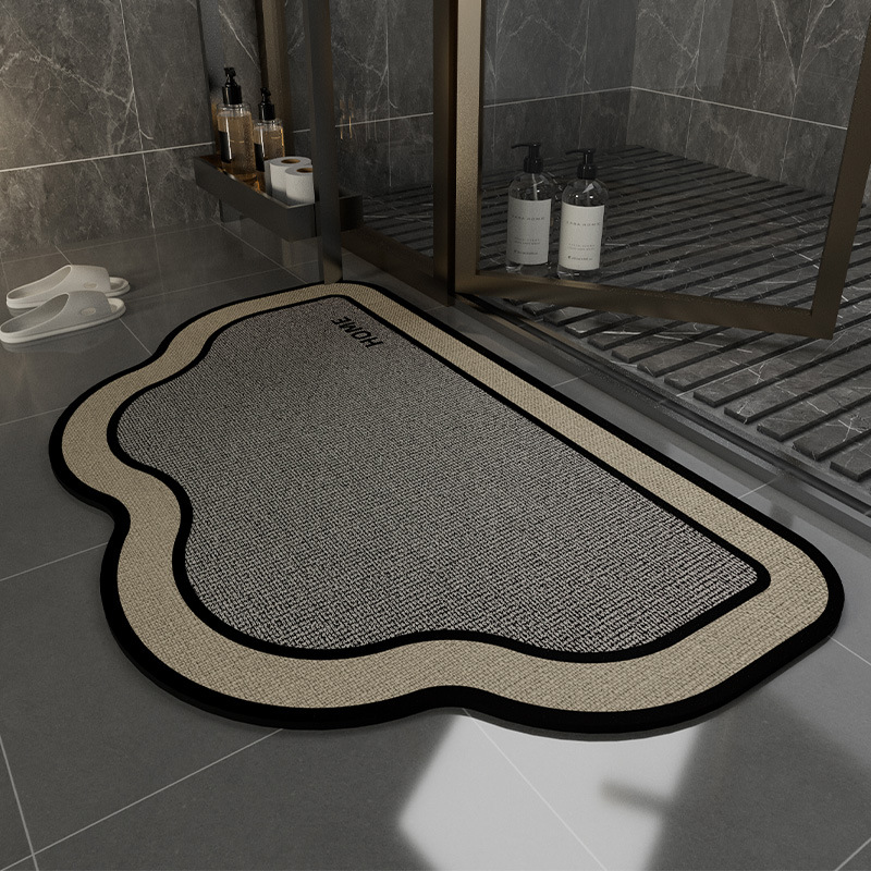 Toilet Floor Mat Bathroom Non-slip Absorbent Toilet Door Step Mat Quick-drying Toilet Diatom Mud Dirt-resistant Carpet