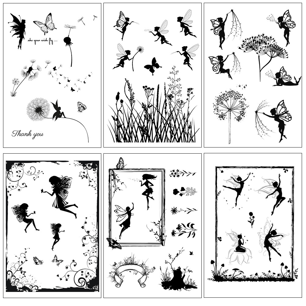 Butterfly Fairy dandelion original series-transparent seal hand account decoration in stock DIY Crystal rubber stamp new product