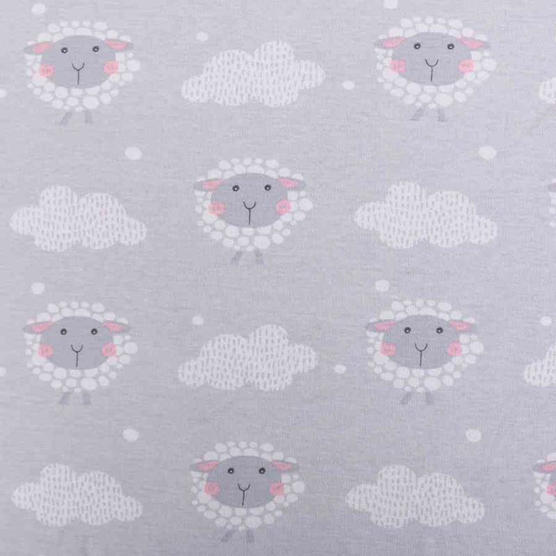 Picture of 130g cotton jersey printed class a combed single-sided cotton printed fabric spring and summer baby pajamas t-shirt fabric