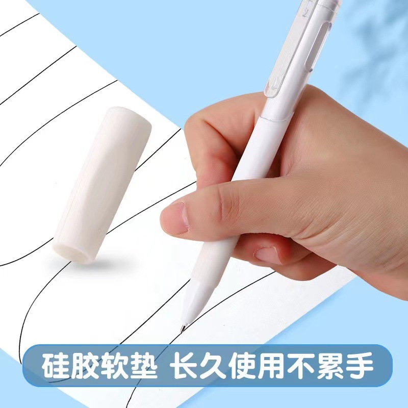 Picture of Simple small white pen ST head quick-drying ink press neutral brush title pen water-based pen black carbon water pen wholesale