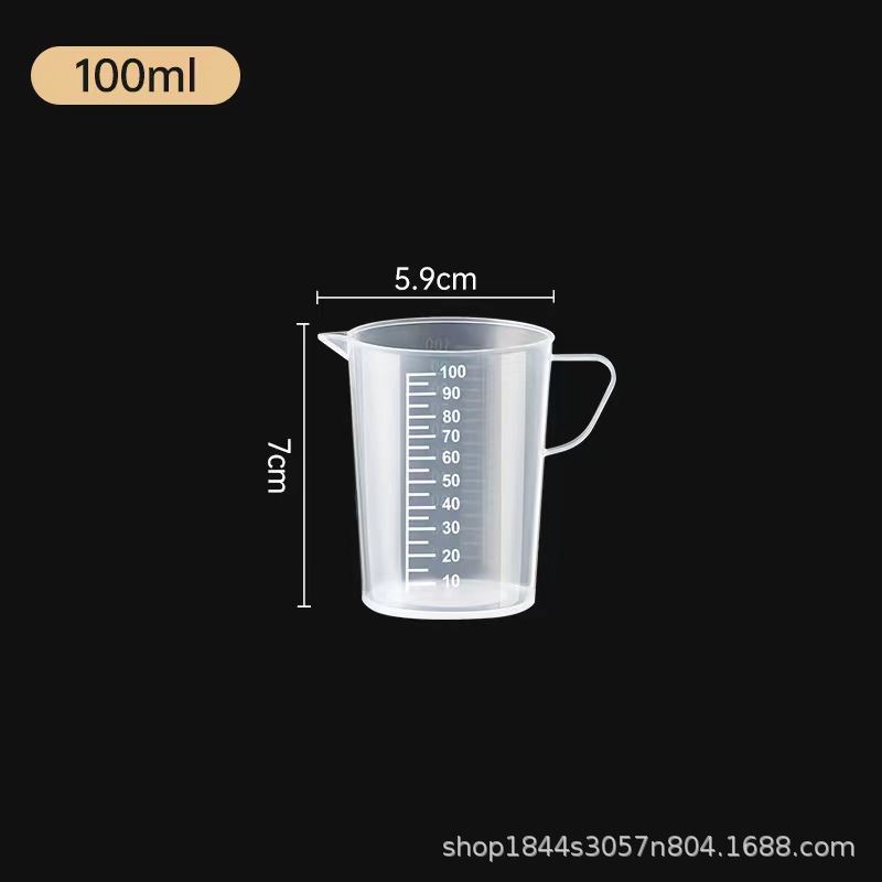 Picture of Thickened Food Grade Measuring Cup Milk Tea Shop Baking PC with Lid Scale Plastic Measuring Cup Multi-specification High Temperature Resistant Transparent Cup