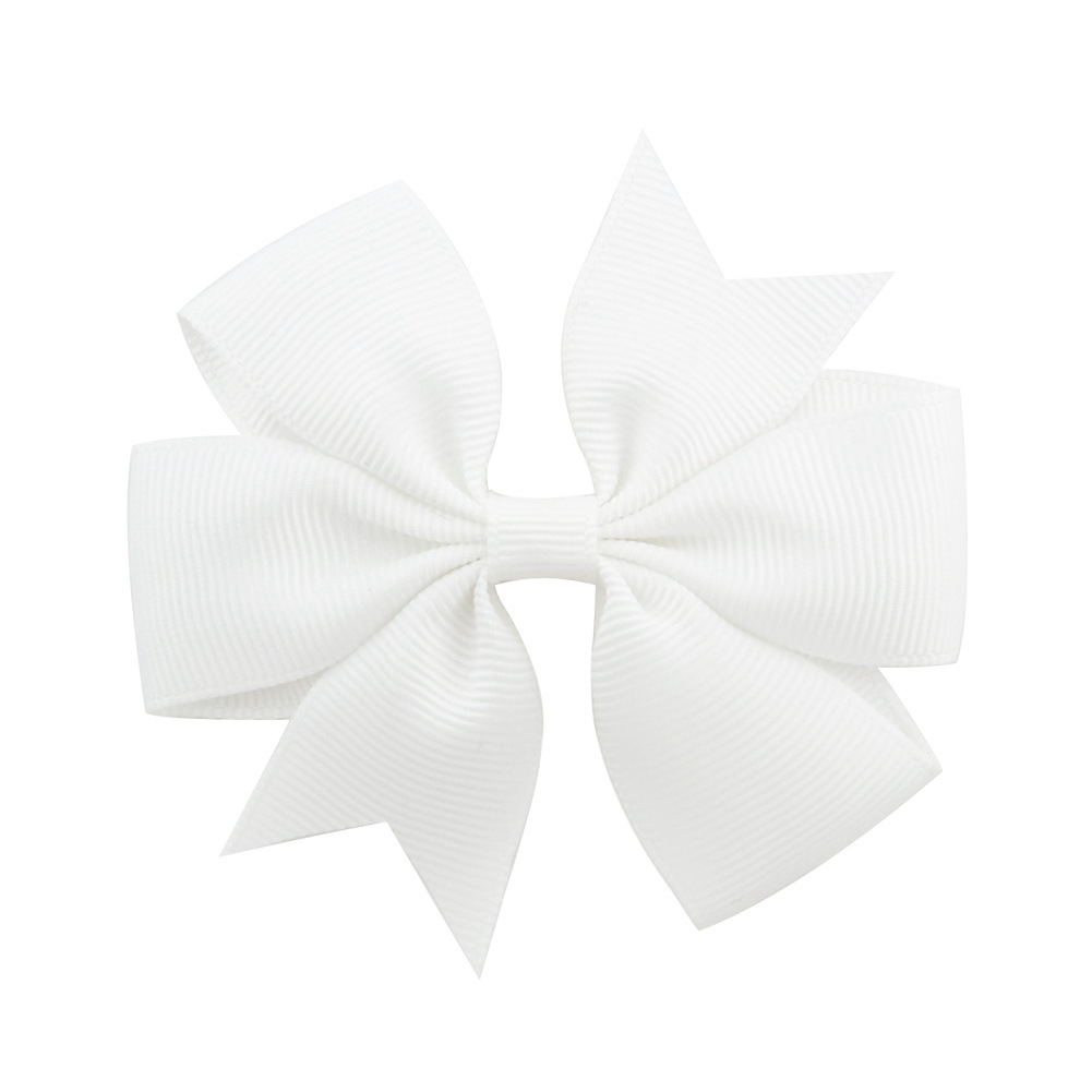 Picture of 53 Colors Amazon Hot Selling Six-Ear Pure Color Ribbed Fishtail Bow Hairpin Hair Accessories Kidsren's Headwear 564