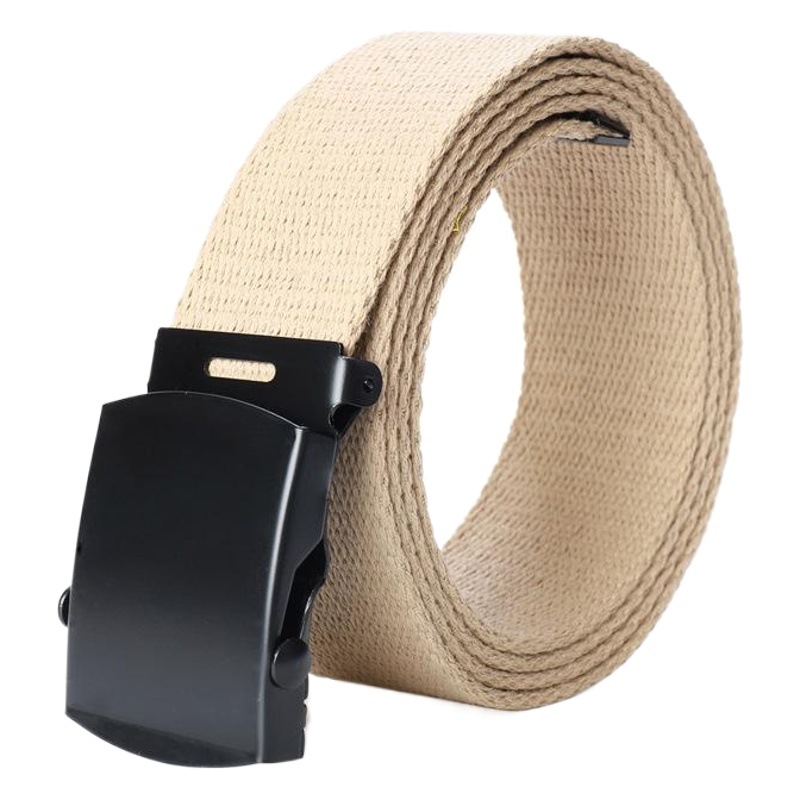 Seven Color Optional Jeans Roller Buckle Canvas Belt Sports Men's Fashionable Ins Automatic Buckle Belt Casual Outdoor