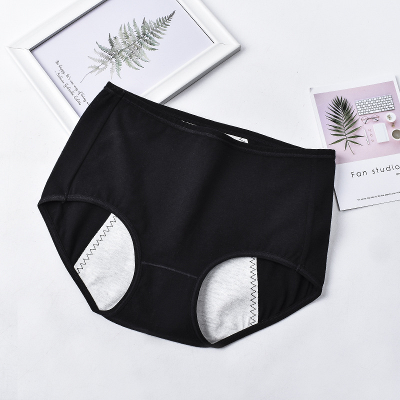 Picture of Women's Mid-waist cotton breathable physiological period underwear cotton bottom crotch anti-side leakage menstrual sanitary pants briefs