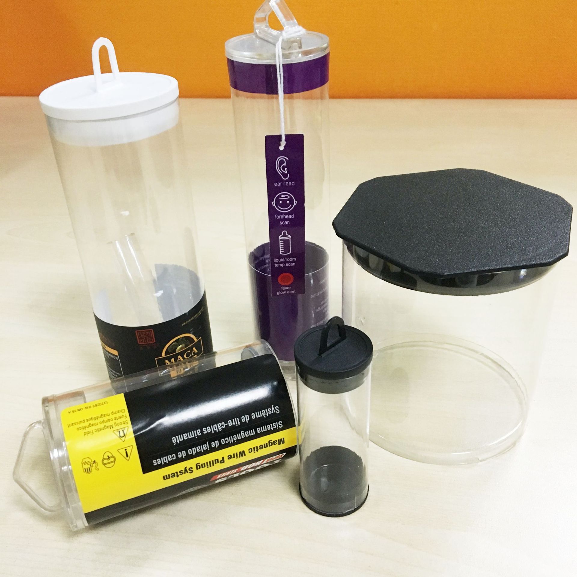 pvc products packaging petg environmental protection transparent plastic fragrance tube pc cylinder packaging box food grade tube cosmetic brush
