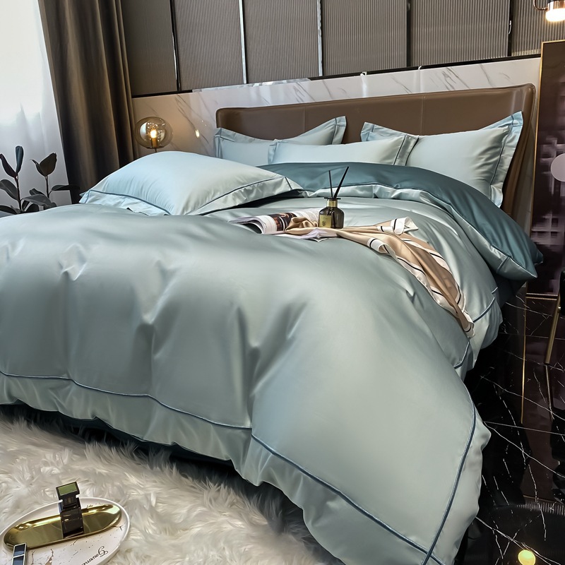 Picture of Light Luxury 160 Long-staple Cotton Cotton Four-piece Set Cotton Bed Sheet Quilt Cover Class A Maternal and Infant Grade Three-piece Bedding