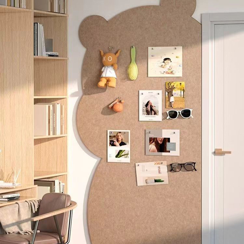 Bear Photo Background Bedroom Wall Sticker Cork Board Display Decoration Creative Wall Hanging Wall Decoration Message Board