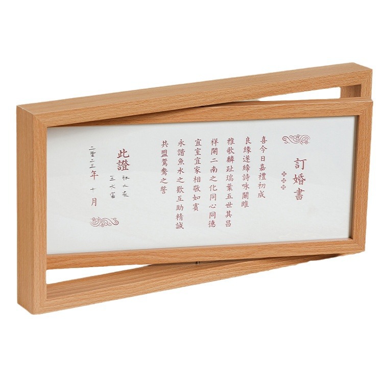 Picture of Double-sided rotating photo frame decoration frame bedroom desktop decoration engagement book custom decorations for wedding gifts