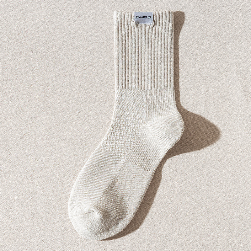 Picture of Autumn and Winter New Breathable Sports Trendy Socks Men's Towel Bottom Mid-length Socks Korean Letter Cloth Label Basketball Men's Stockings