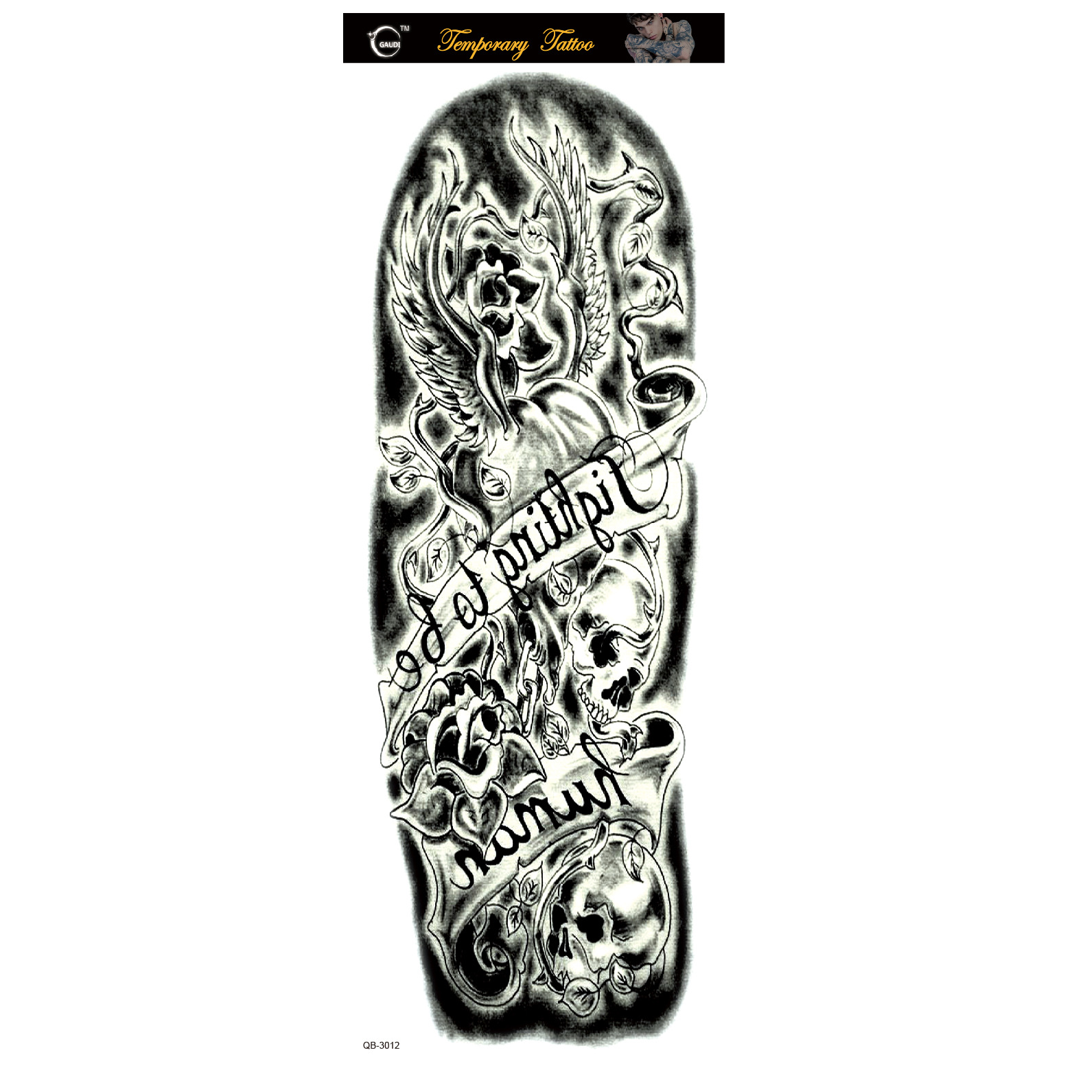 Picture of Large Flower Arm Tattoo Sticker Full Arm Waterproof Tattoo Temporary 400 Optional Full Arm Tattoo Sticker